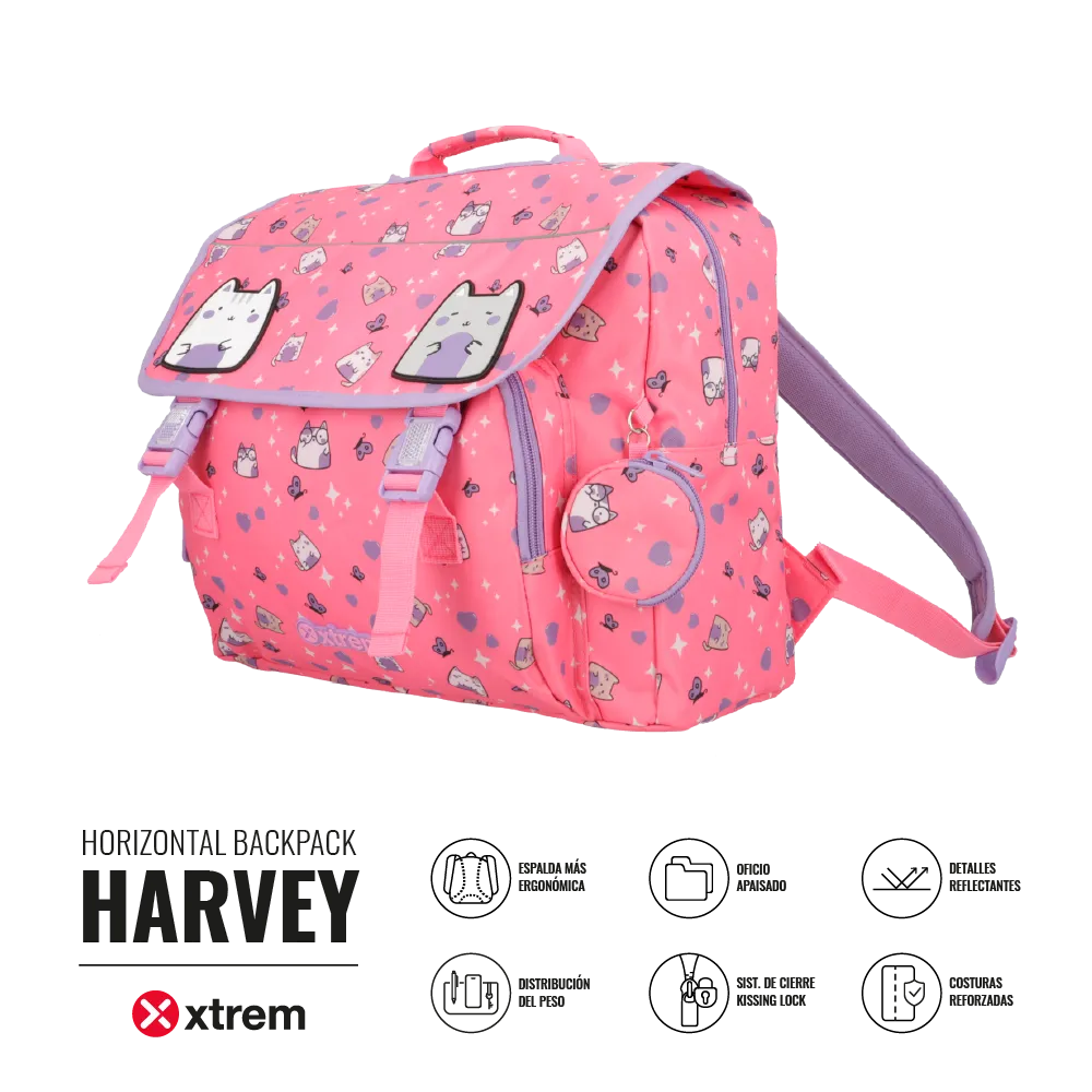 Morral para nia Harvey rosada