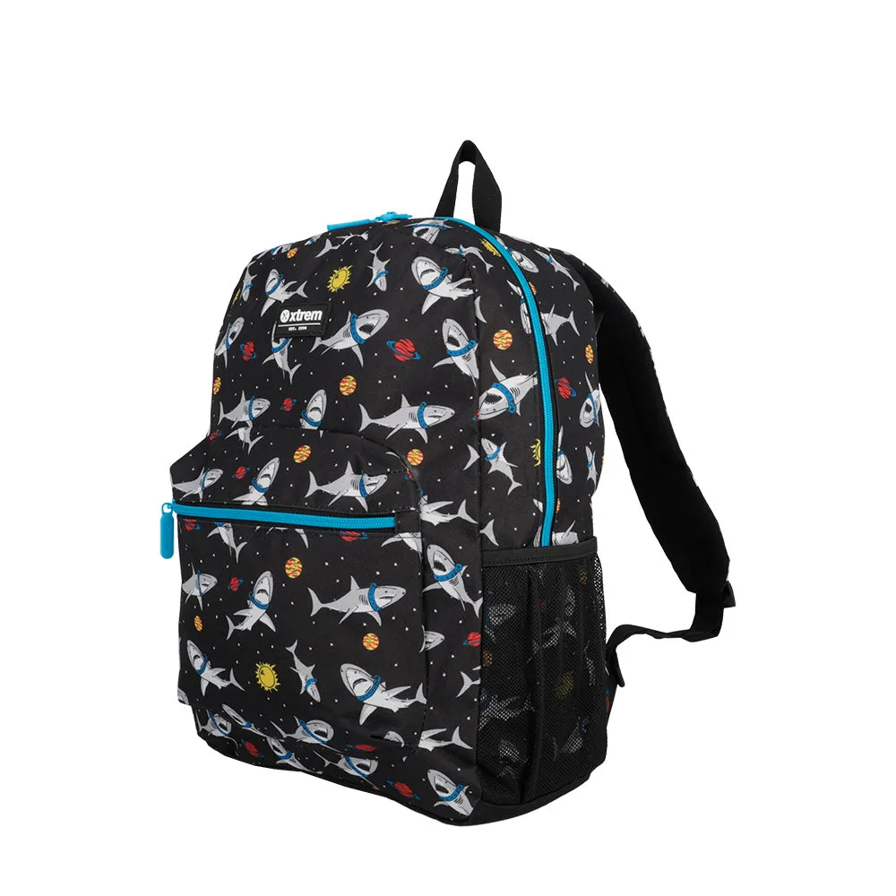 Morral para nios triple pack espacial negro
