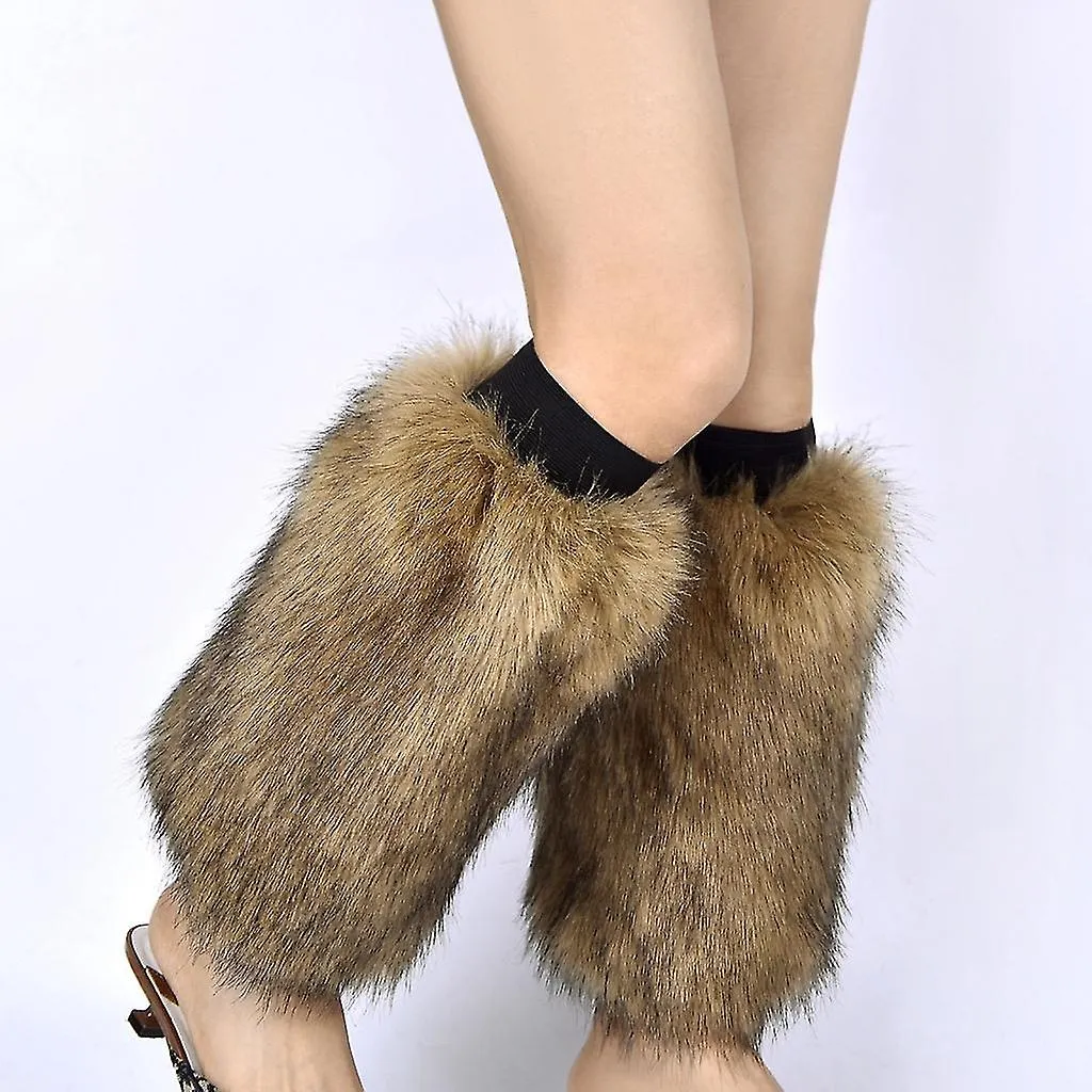 Mujeres Invierno Solid Color Piel Sintética Pierna Calentador Hipster Calcetines Cálido Calcetines de Pantorrilla Ropa de fiesta