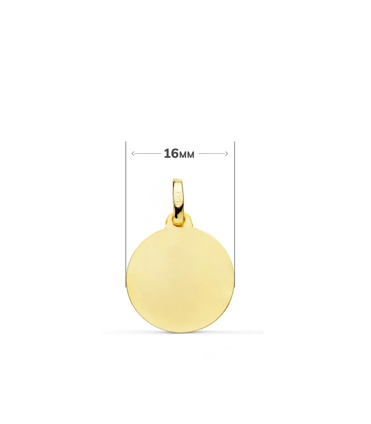 Médaille Saint Antoine Or 18 K 16 mm Brillante