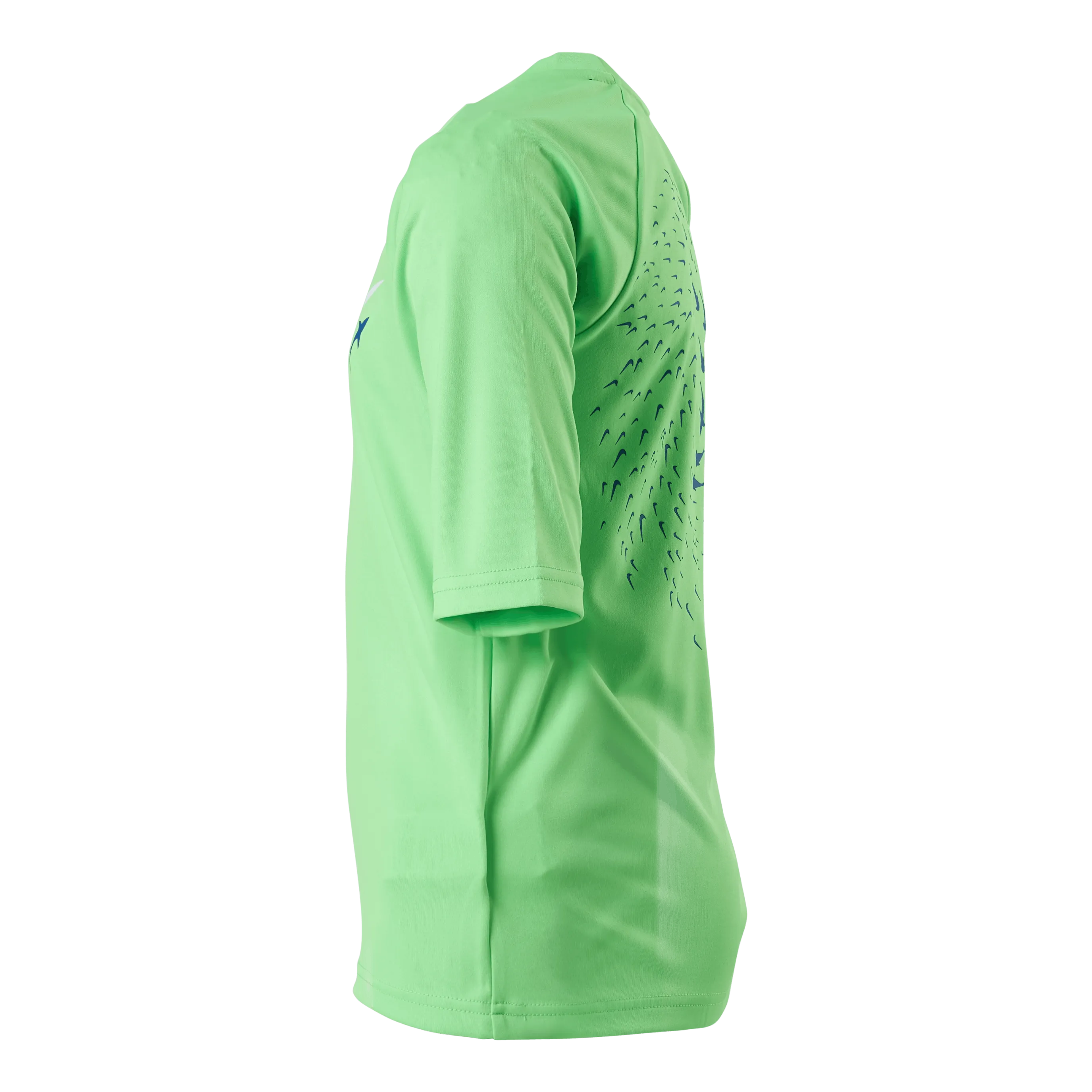 Natación Nike Junior Short Sleeve Hydroguard Shark Green