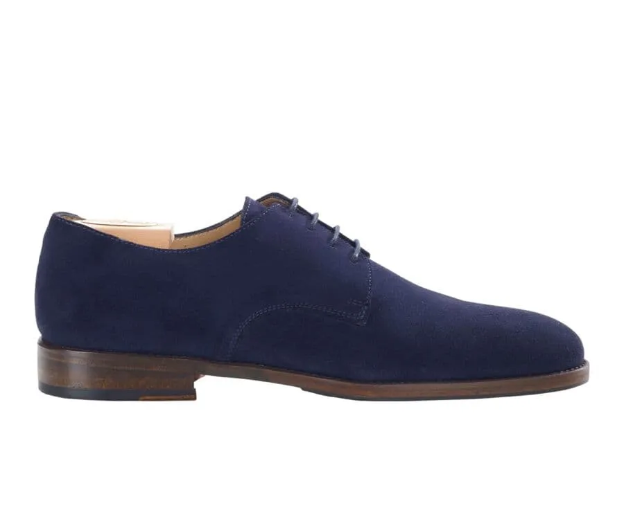 NAVY SUEDE DERBY SHOES  DOVER II