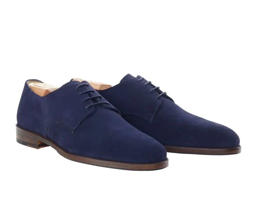 NAVY SUEDE DERBY SHOES  DOVER II