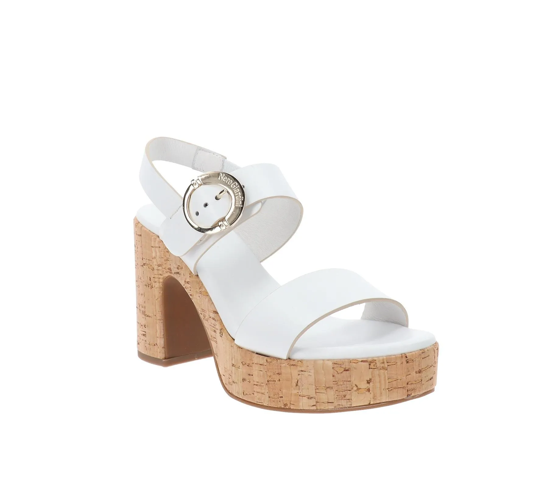 NeroGiardini Sandalias de cuero para mujer Zapatos Cierre de hebilla E410391D