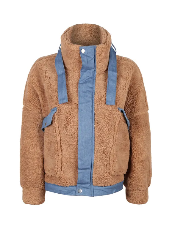 New Collection Chaqueta corta de peluche extragrande