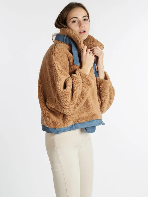 New Collection Chaqueta corta de peluche extragrande