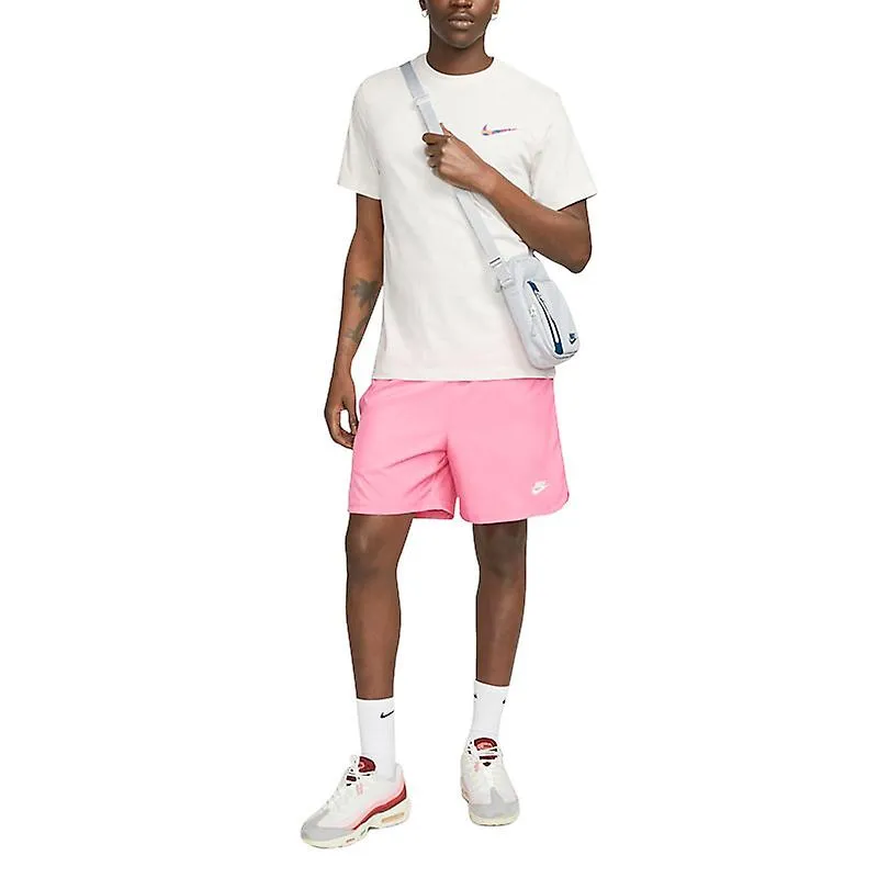 Nike Camisetas Hombre Club Swoosh Hdy Print Manga Corta Verano Blanco Ropa Deportiva