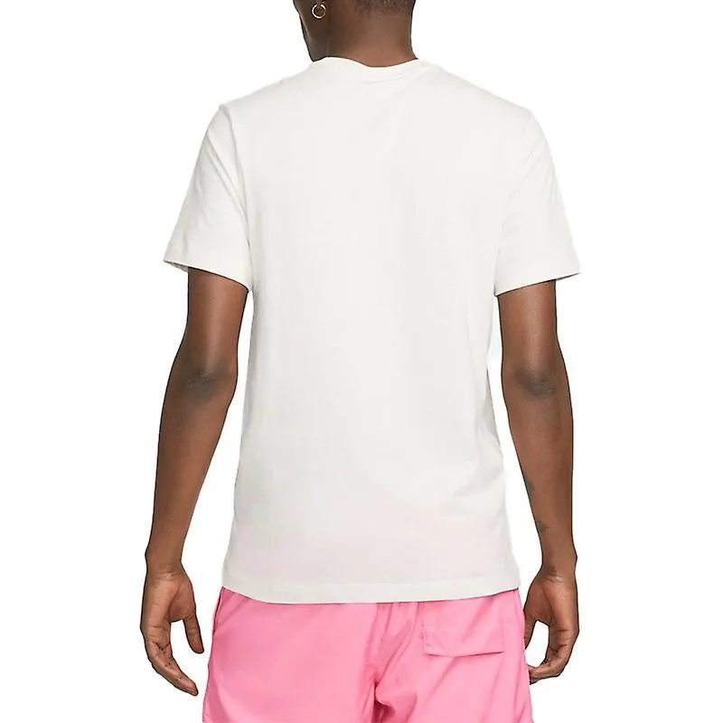 Nike Camisetas Hombre Club Swoosh Hdy Print Manga Corta Verano Blanco Ropa Deportiva