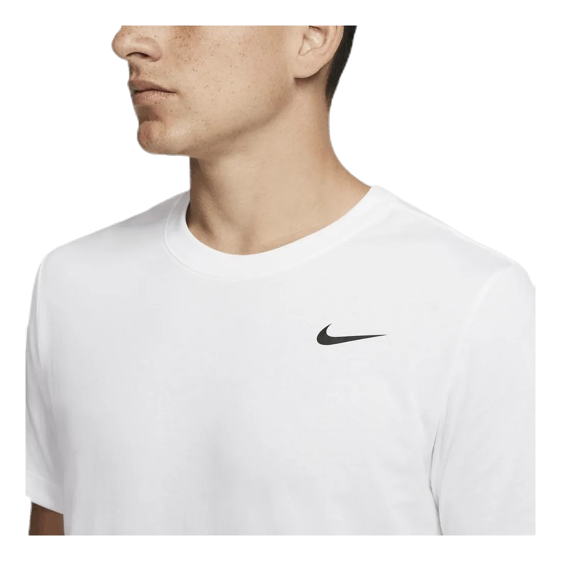 NIKE DRIFIT MEN'S TRAINING TSHIRT WHITE/BLACK