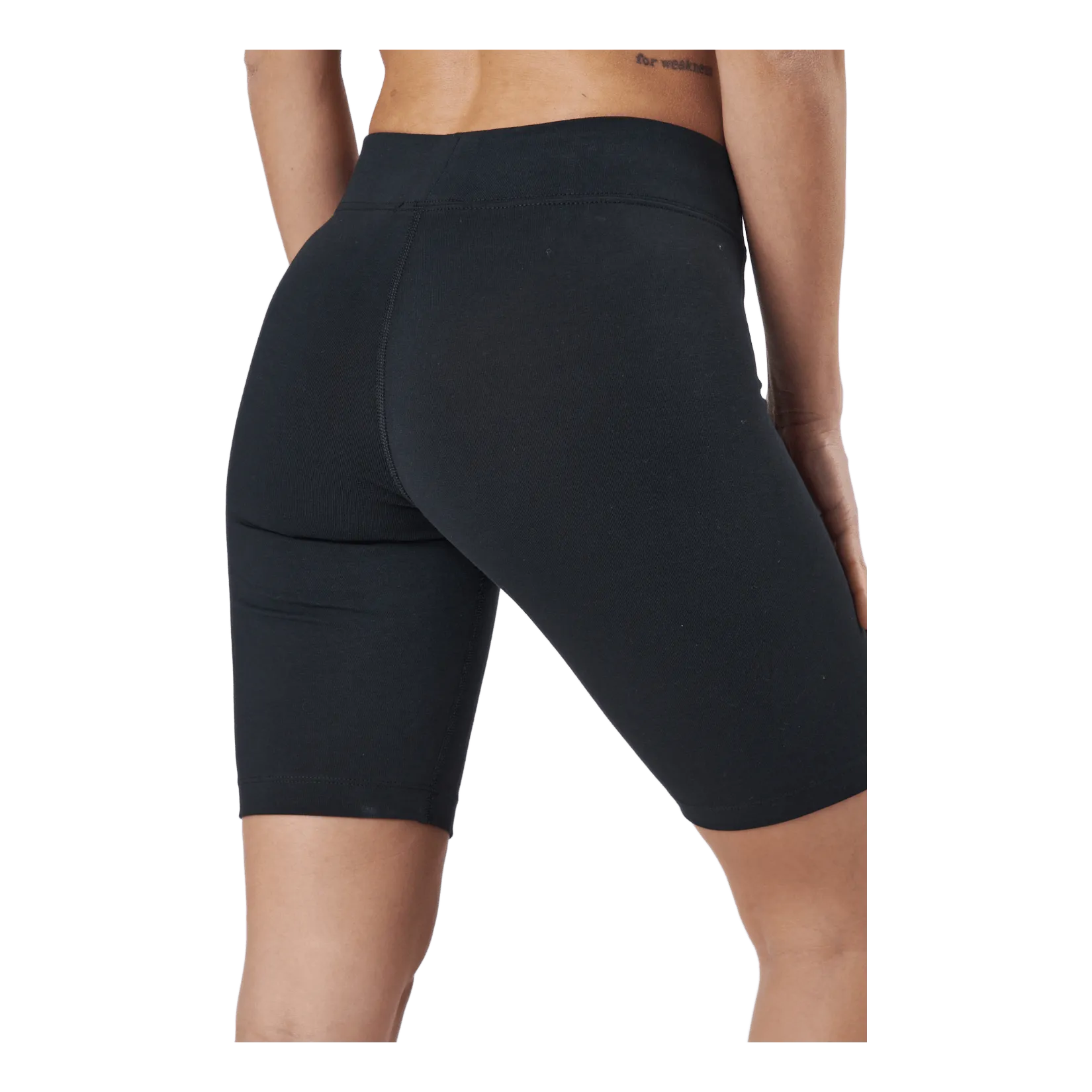 NIKE SPORTSWEAR ESSENTIAL WOMEN'S MIDRISE BIKE SHORTS BLACK/WHITE