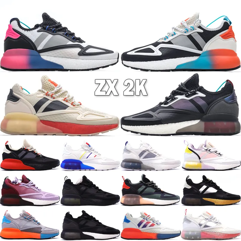 OriginalS ZX 2K Boot Hombres Mujeres Zapatos para correr Diseñador de lujo Blanco Multi Púrpura Rosa Negro Iridiscente Solar Roj