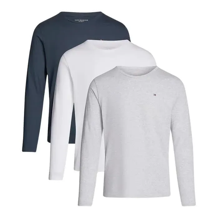 Pack 3 camiseta manga larga Tommy Hilfiger UM0UM03378 0UF greydenim/white (TOMMY JEANS)