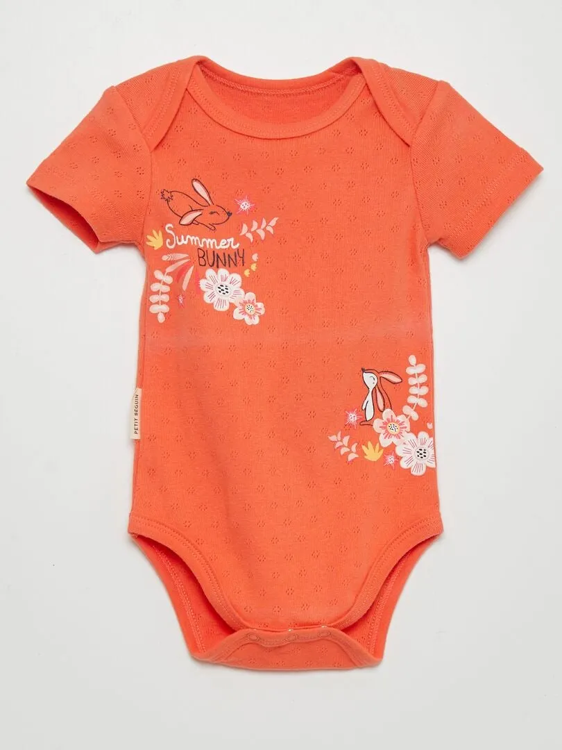 PACK DE 2 BODIES DE PUNTO 'PETIT BEGUIN'  ROSA