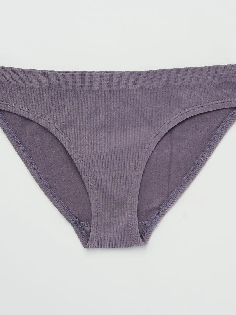PACK DE 2 BRAGUITAS DE PUNTO DE CANALé 'ENVIE DE LINGERIE'  KAKI