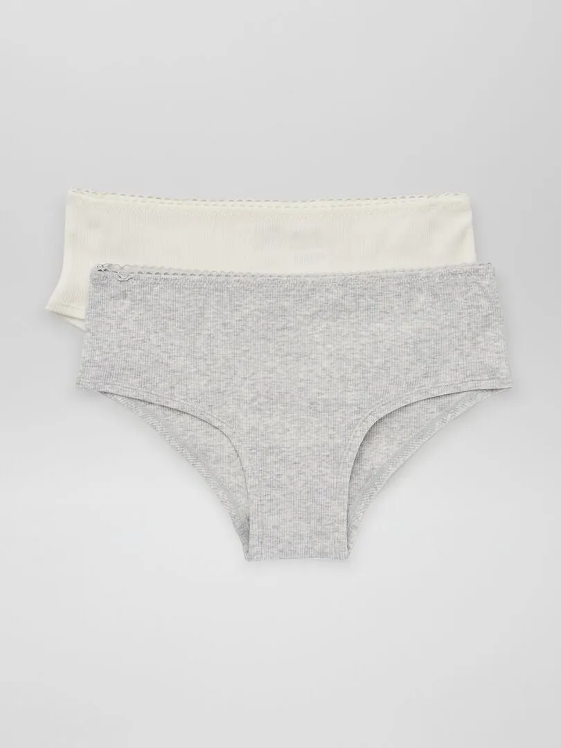 PACK DE 2 CULOTTES DE PUNTO  BLANCO