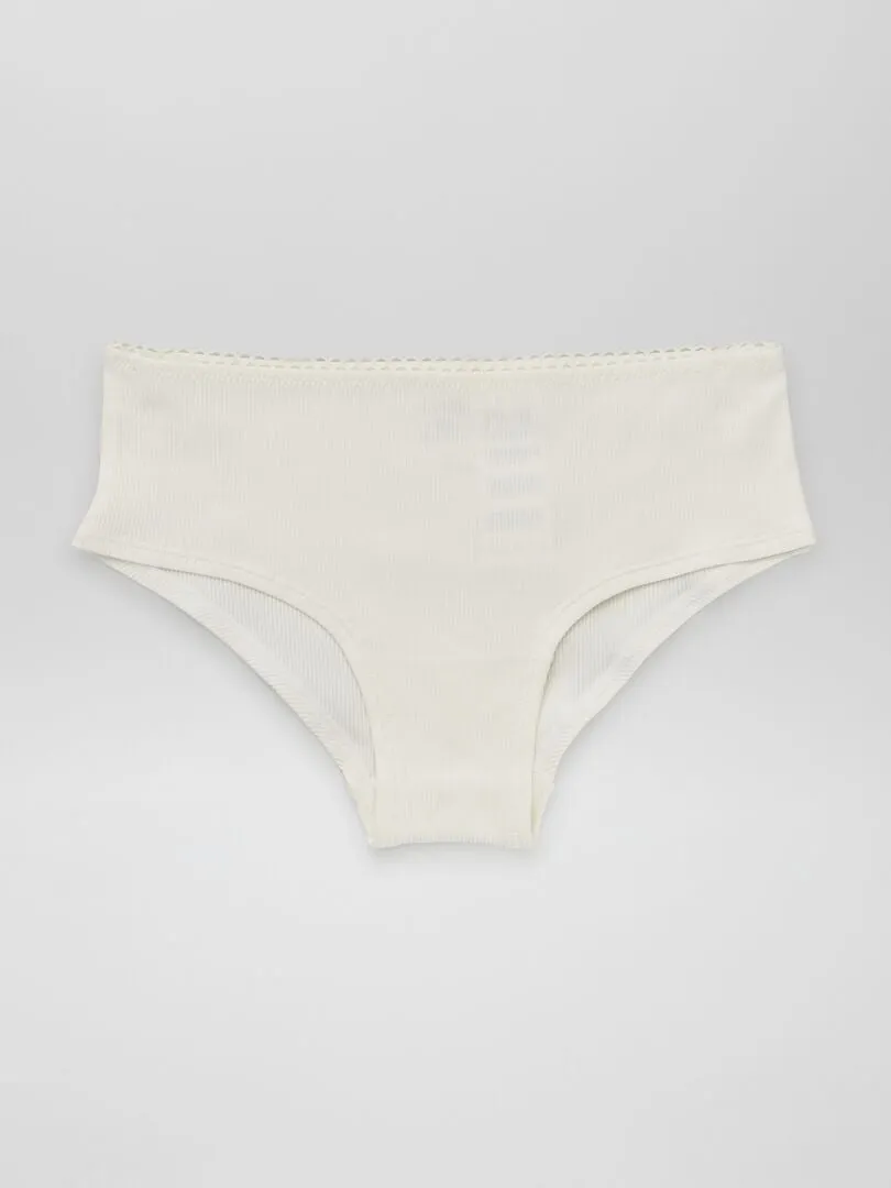 PACK DE 2 CULOTTES DE PUNTO  BLANCO