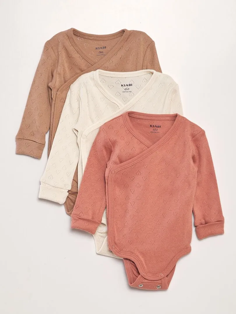 PACK DE 3 BODIES EVOLUTIVOS  ROSA