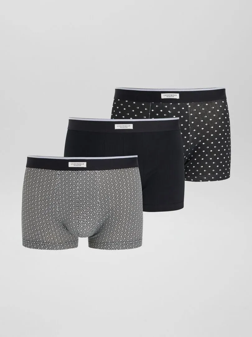 PACK DE 3 BOXERS ELáSTICOS  NEGRO