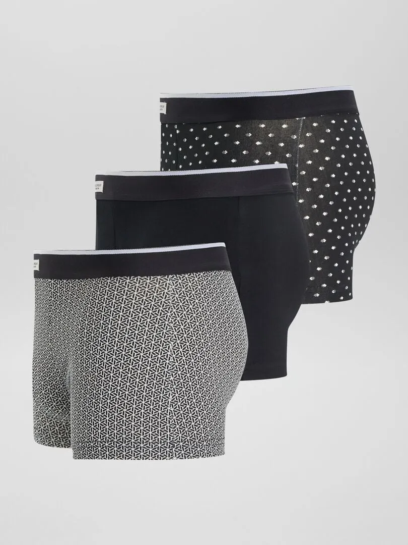 PACK DE 3 BOXERS ELáSTICOS  NEGRO