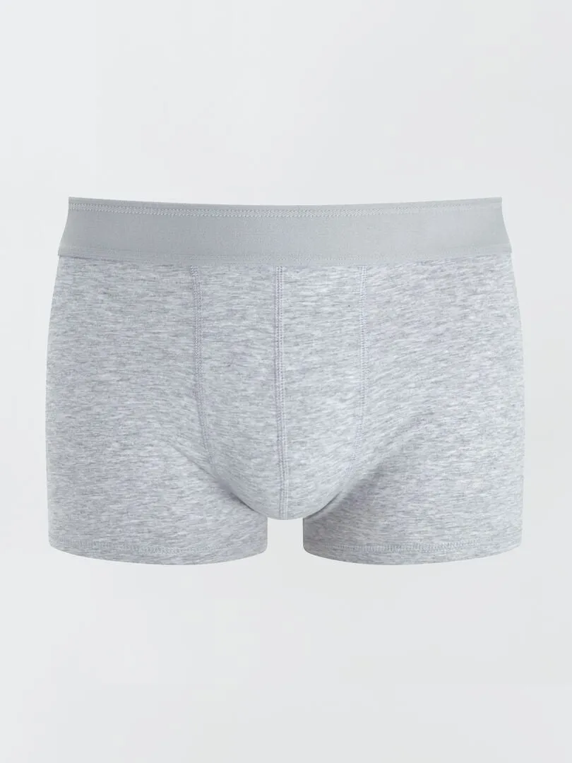 PACK DE 3 BOXERS LISOS  AZUL/GRIS/ROJO