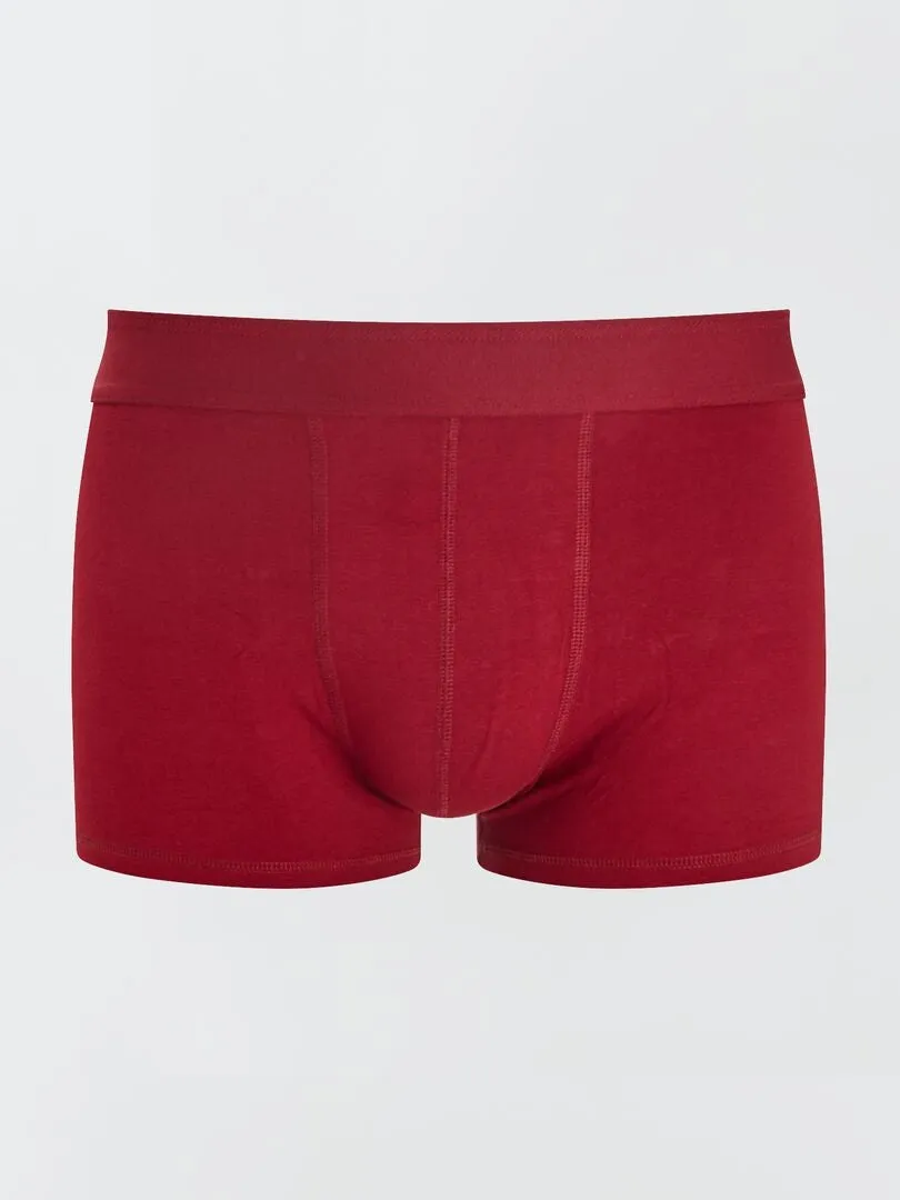PACK DE 3 BOXERS LISOS  AZUL/GRIS/ROJO