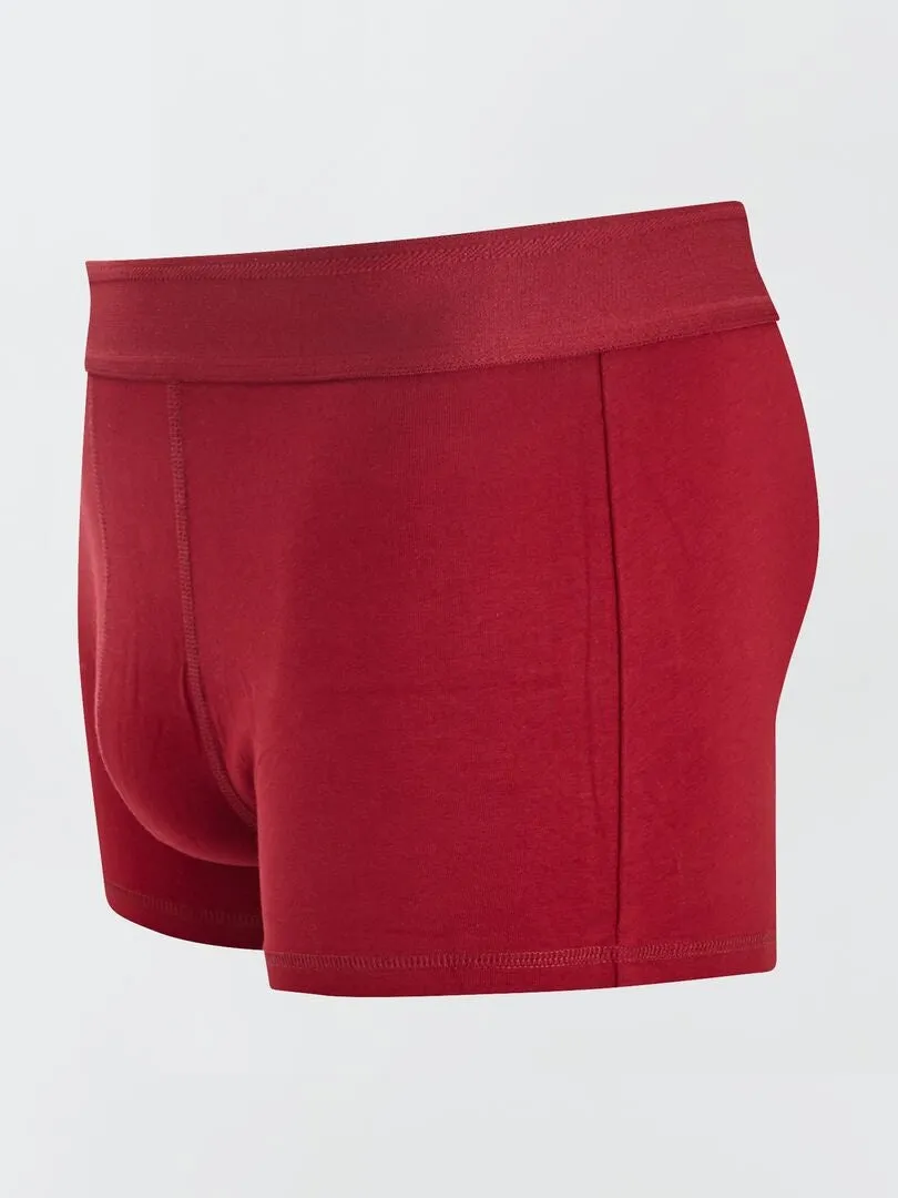 PACK DE 3 BOXERS LISOS  AZUL/GRIS/ROJO