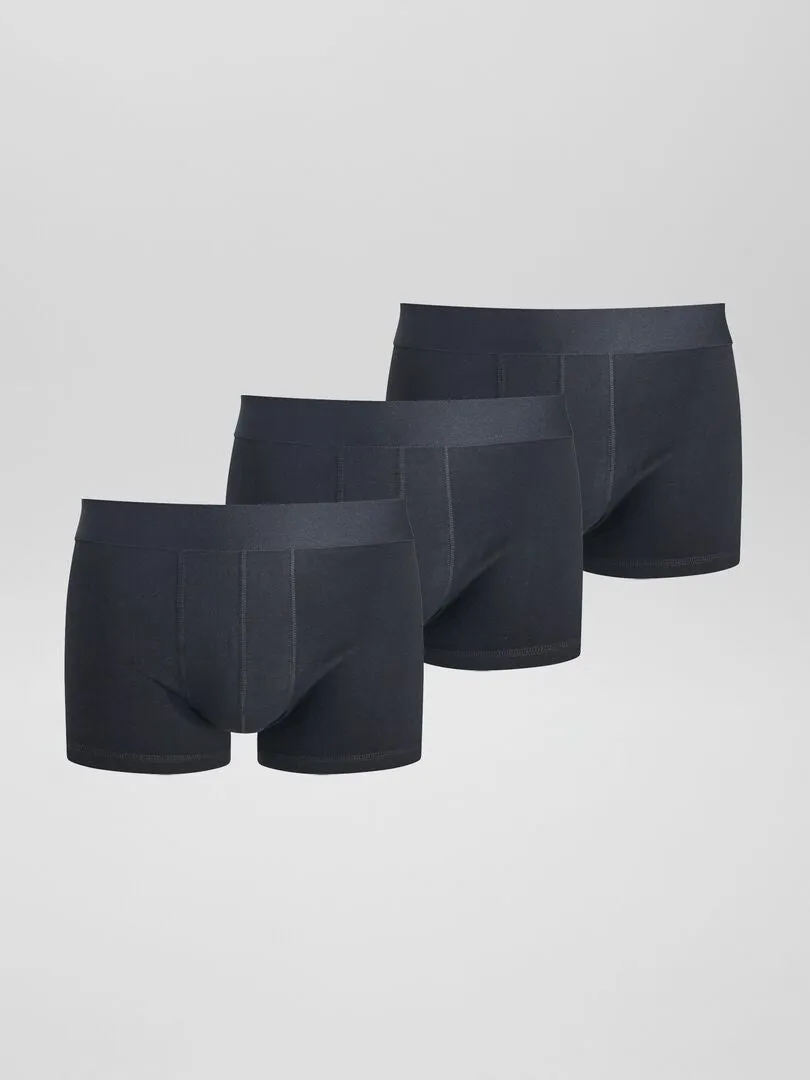 PACK DE 3 BOXERS LISOS  NEGRO