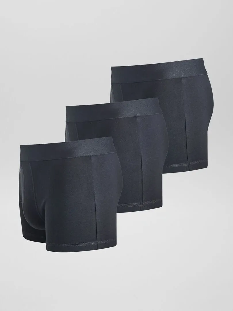 PACK DE 3 BOXERS LISOS  NEGRO