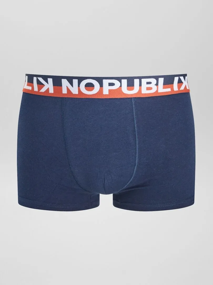 PACK DE 3 BOXERS 'NO PUBLIK'  AZUL