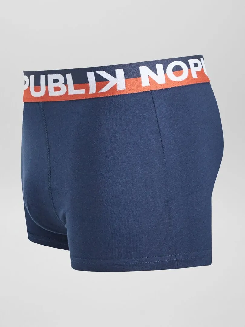 PACK DE 3 BOXERS 'NO PUBLIK'  AZUL