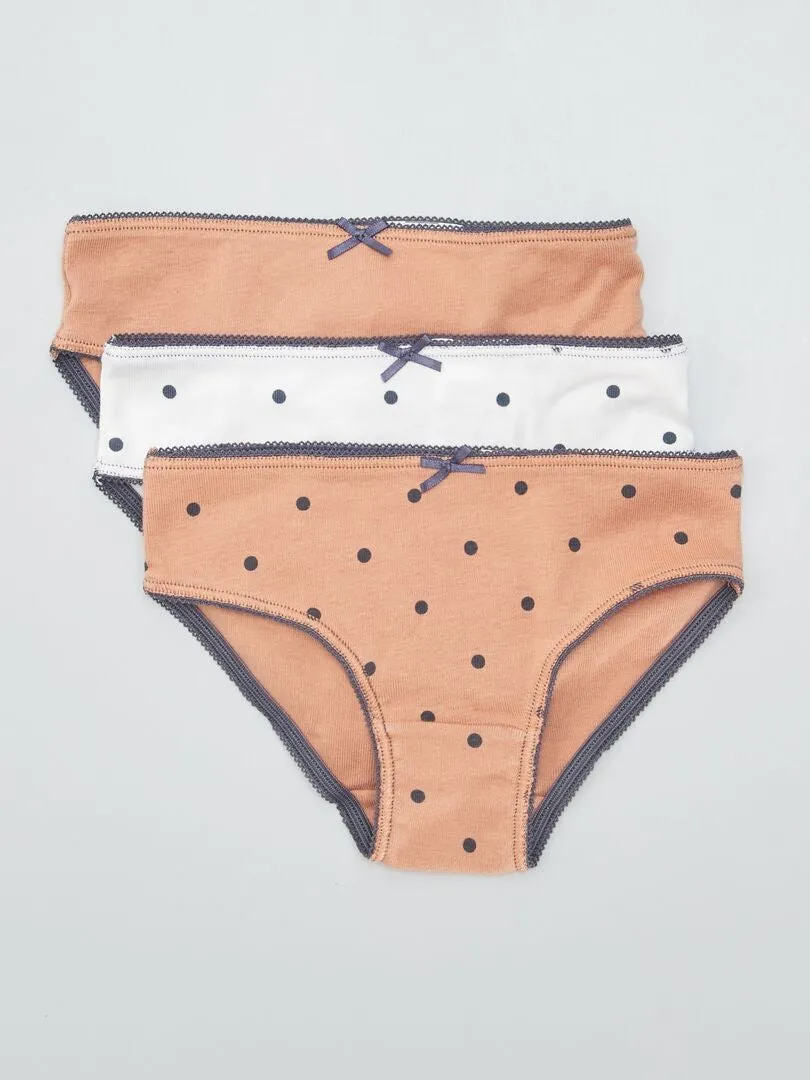 PACK DE 3 BRAGUITAS DE PUNTO  BLANCO
