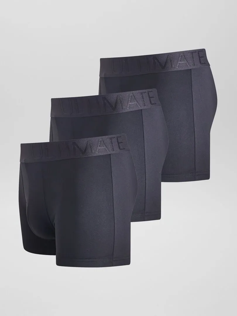 PACK DE 3 BóXERS DE MICROFIBRA ELáSTICA  NEGRO