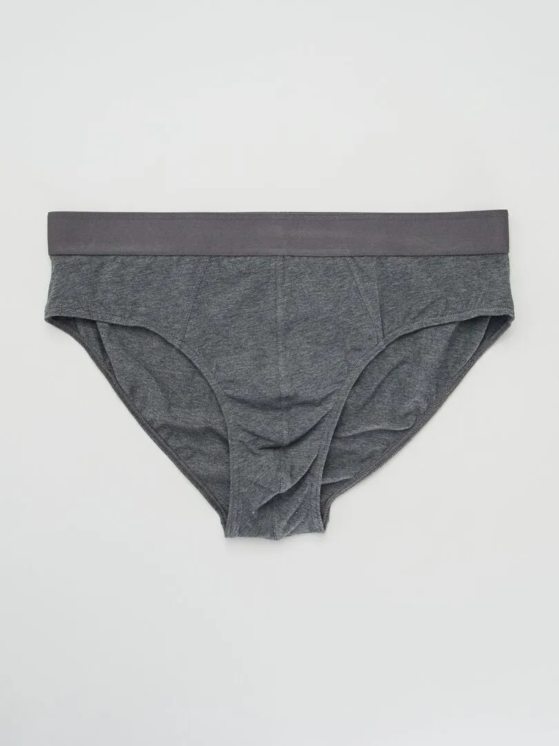 PACK DE 3 SLIPS LISOS  GRIS