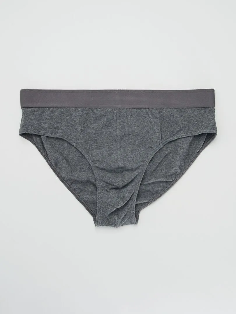PACK DE 3 SLIPS LISOS  GRIS