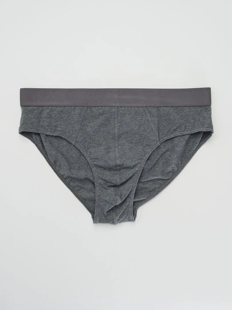 PACK DE 3 SLIPS LISOS  GRIS