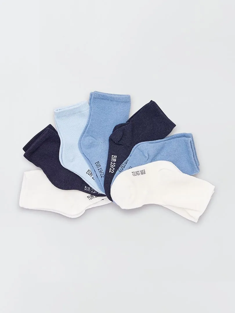 PACK DE 7 PARES DE CALCETINES  AZUL