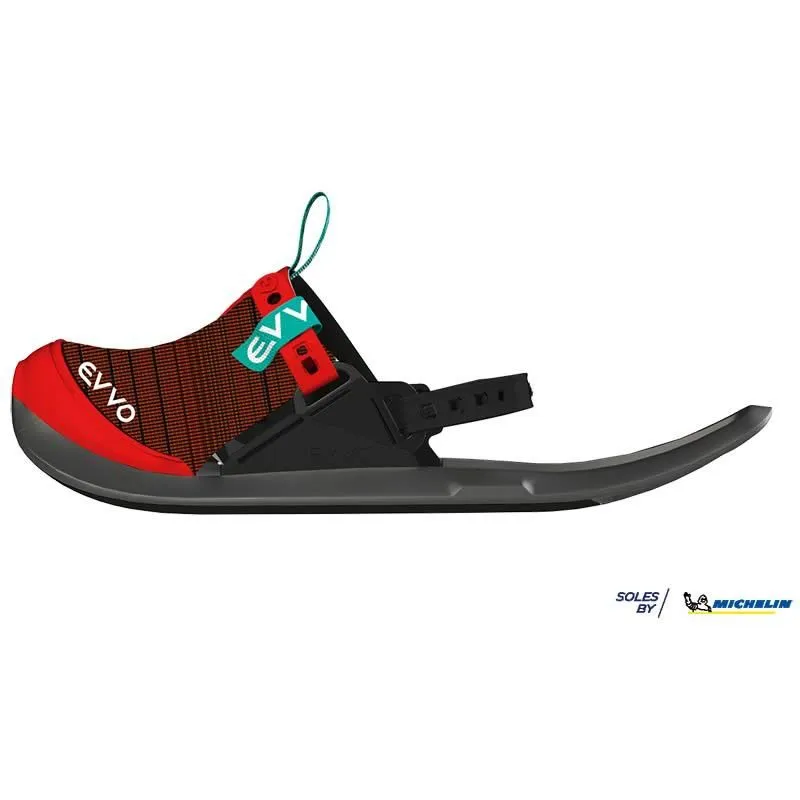 Pack raquetas de nieve EVVO 2 (rojo/negro) + bastones