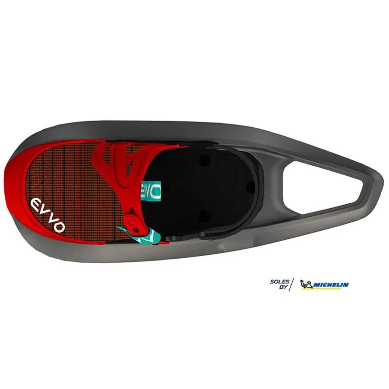 Pack raquetas de nieve EVVO 2 (rojo/negro) + bastones