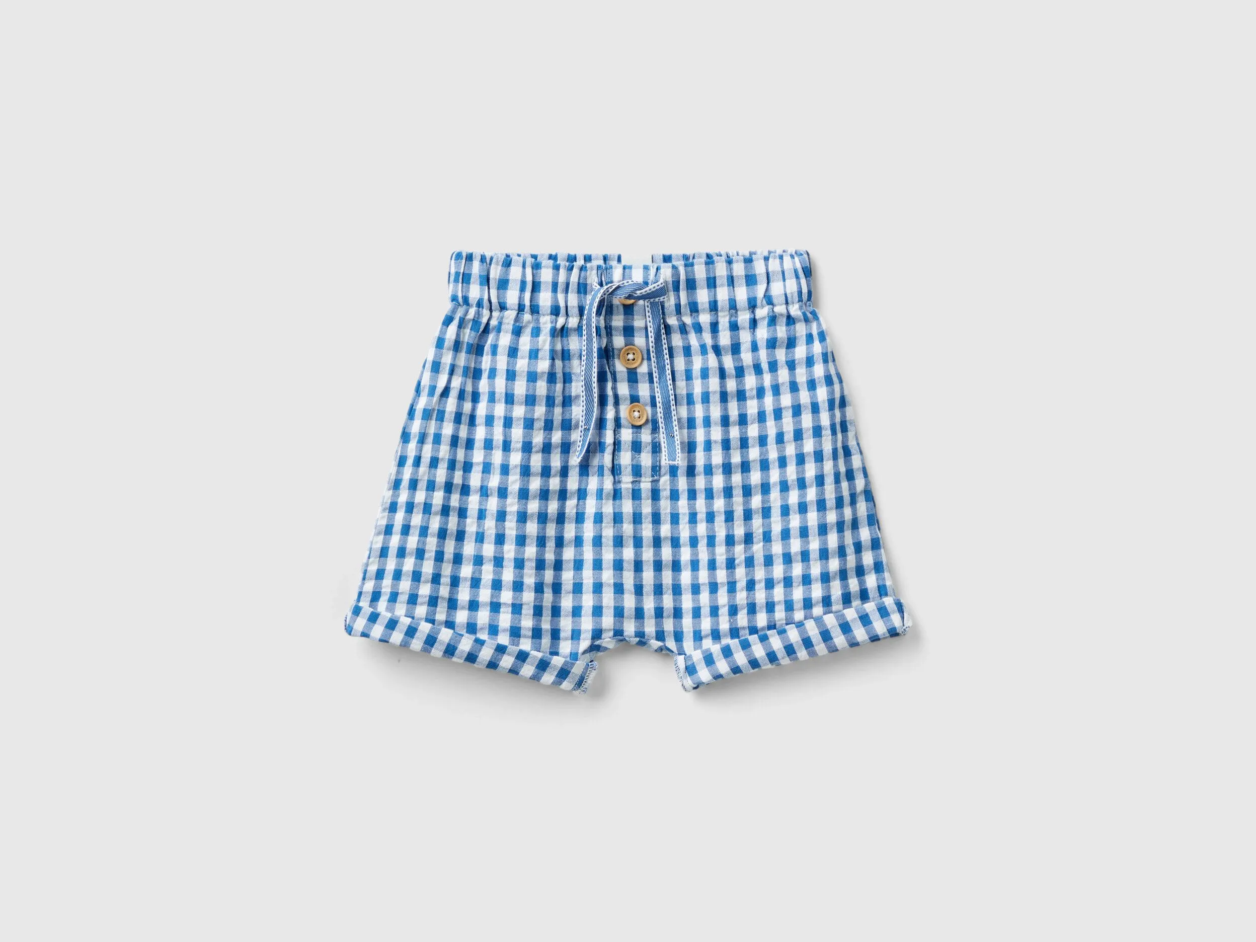 Pantalón corto de vichy de 100 % algodón