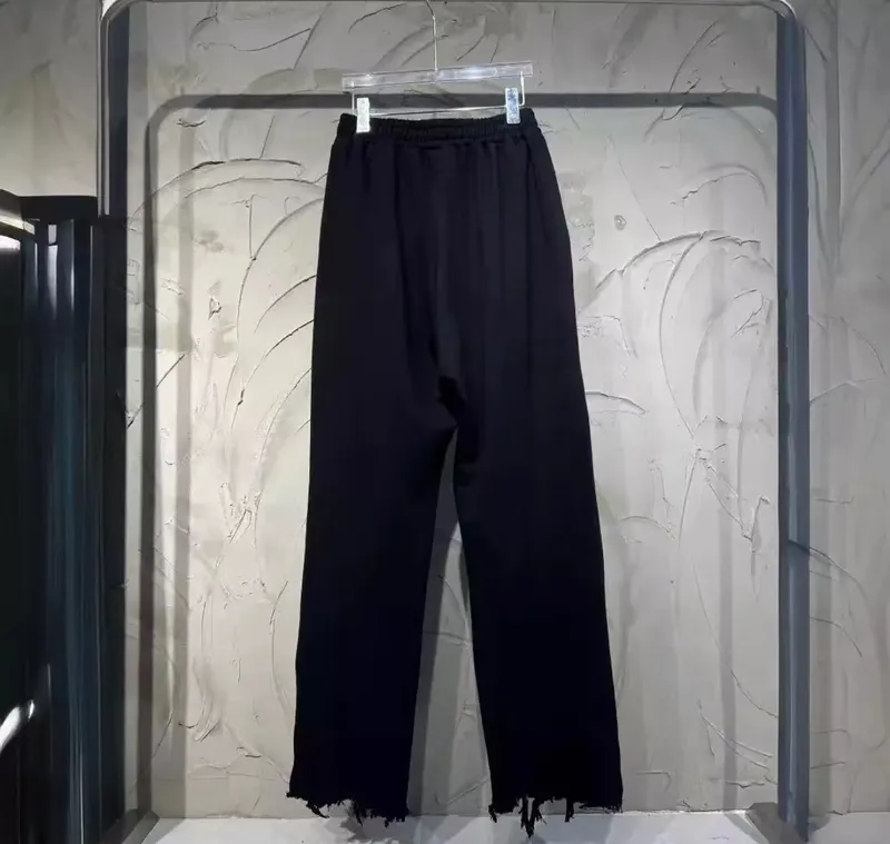 Pantalones de talla grande para hombre, ropa de verano de estilo polar bordado y estampado con cuello redondo y algodón puro cal