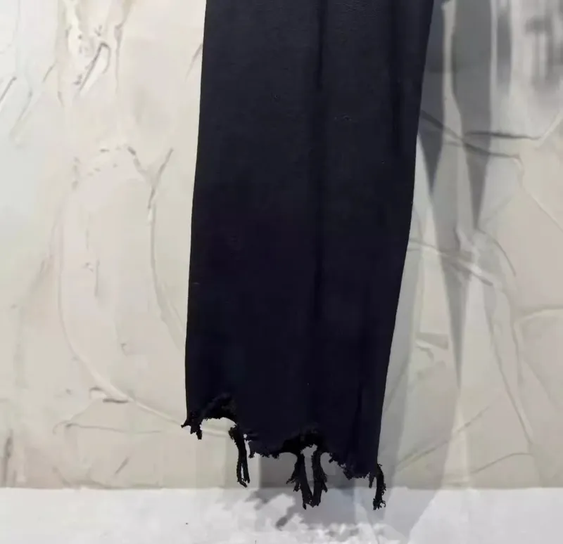 Pantalones de talla grande para hombre, ropa de verano de estilo polar bordado y estampado con cuello redondo y algodón puro cal