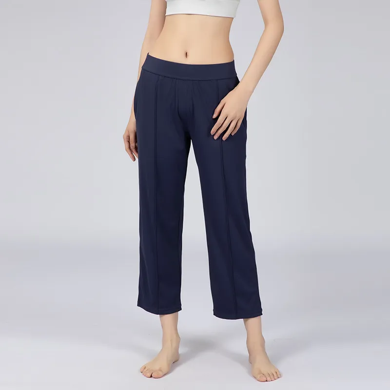 Pantalones de Yoga holgados para mujer, pantalón deportivo de entrenamiento, cintura elástica, pantalón deportivo con bolsillo, 