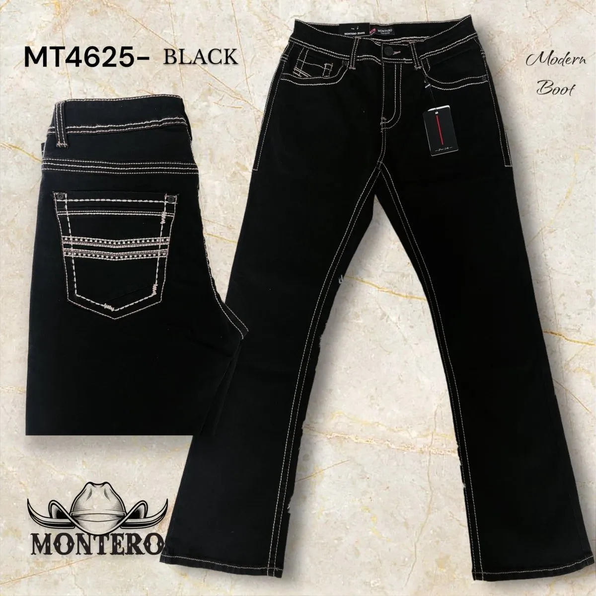 PANTALONES VAQUEROS MONTERO JEANS DE MEZCLILLA STRETCH MODERN BOOT MON4625
