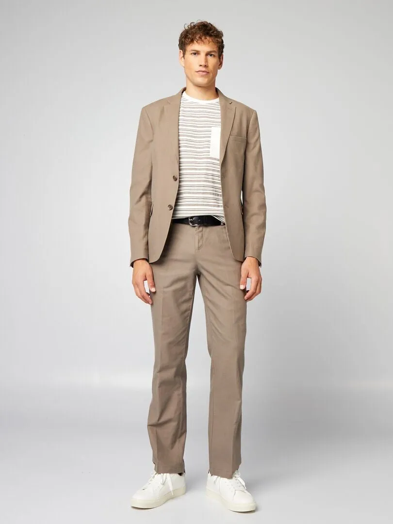 PANTALóN DE TRAJE SLIM  BEIGE