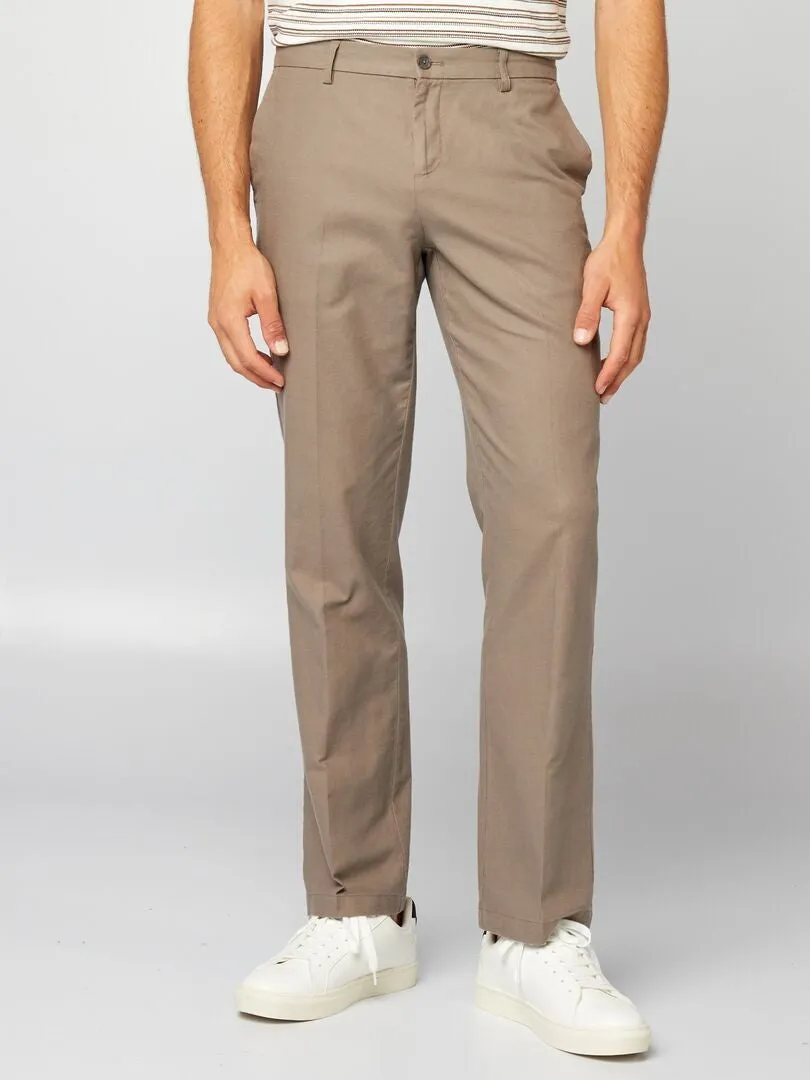 PANTALóN DE TRAJE SLIM  BEIGE