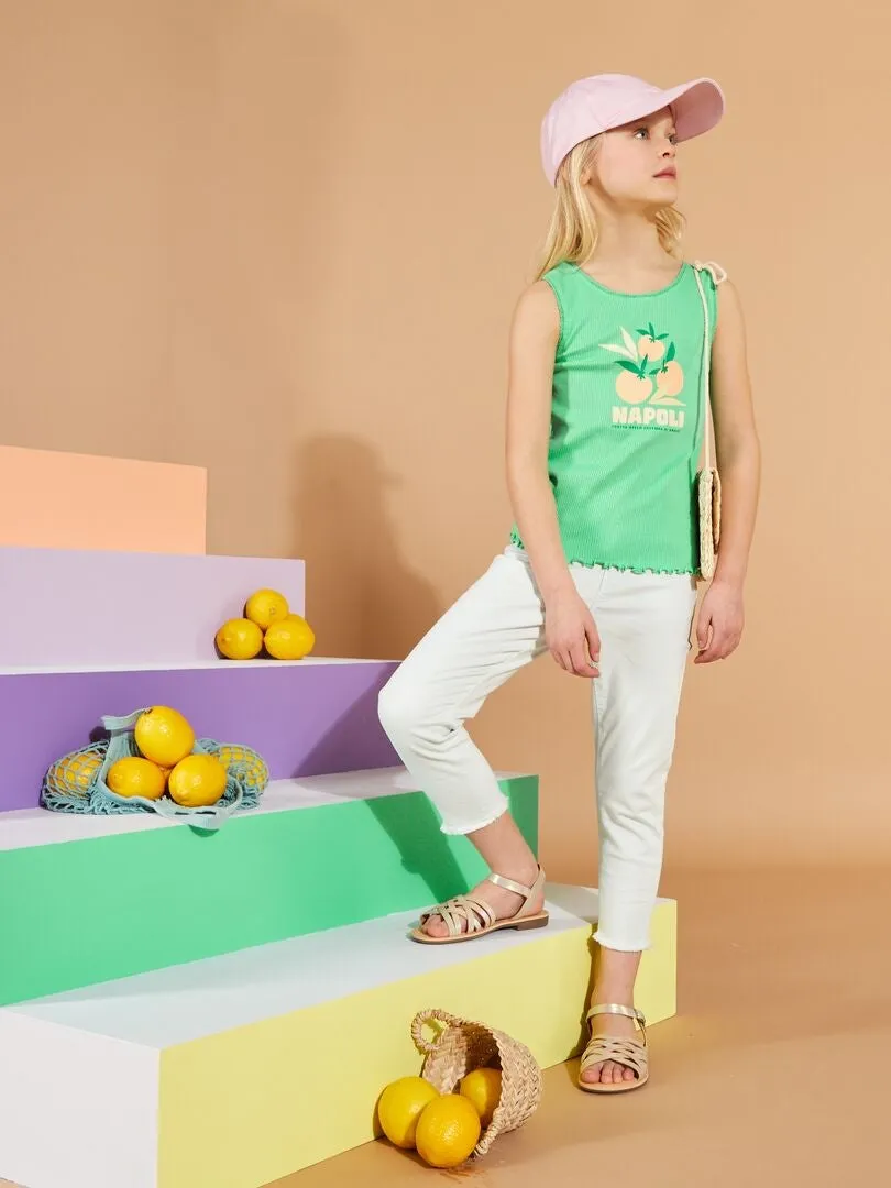 PANTALóN SKINNY DE TIRO ALTO  AZUL