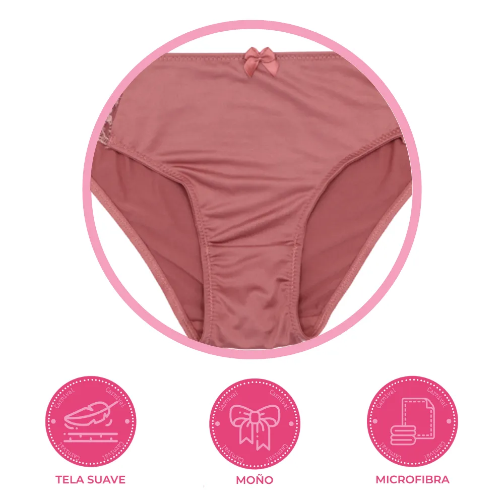 Panty coordinable corte hipster con detalles de encaje  74602 Carnival
