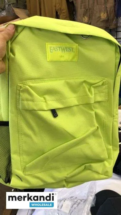 PAQUETE VARIADO A GRANEL DE MOCHILAS EASTWEST  50 PIEZAS EN MúLTIPLES COLORES Y ESTILOS