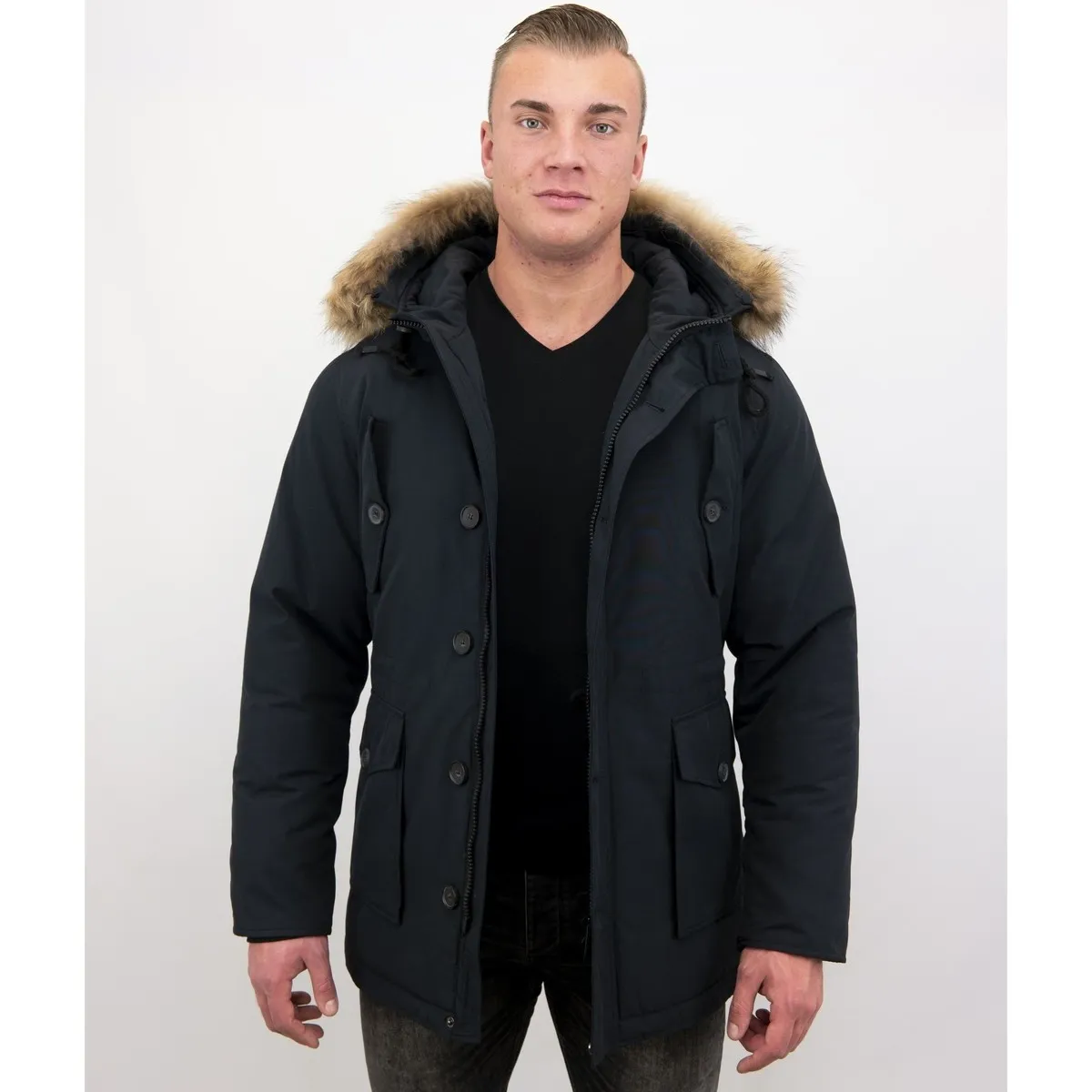 Parka Larga De Invierno Para Man