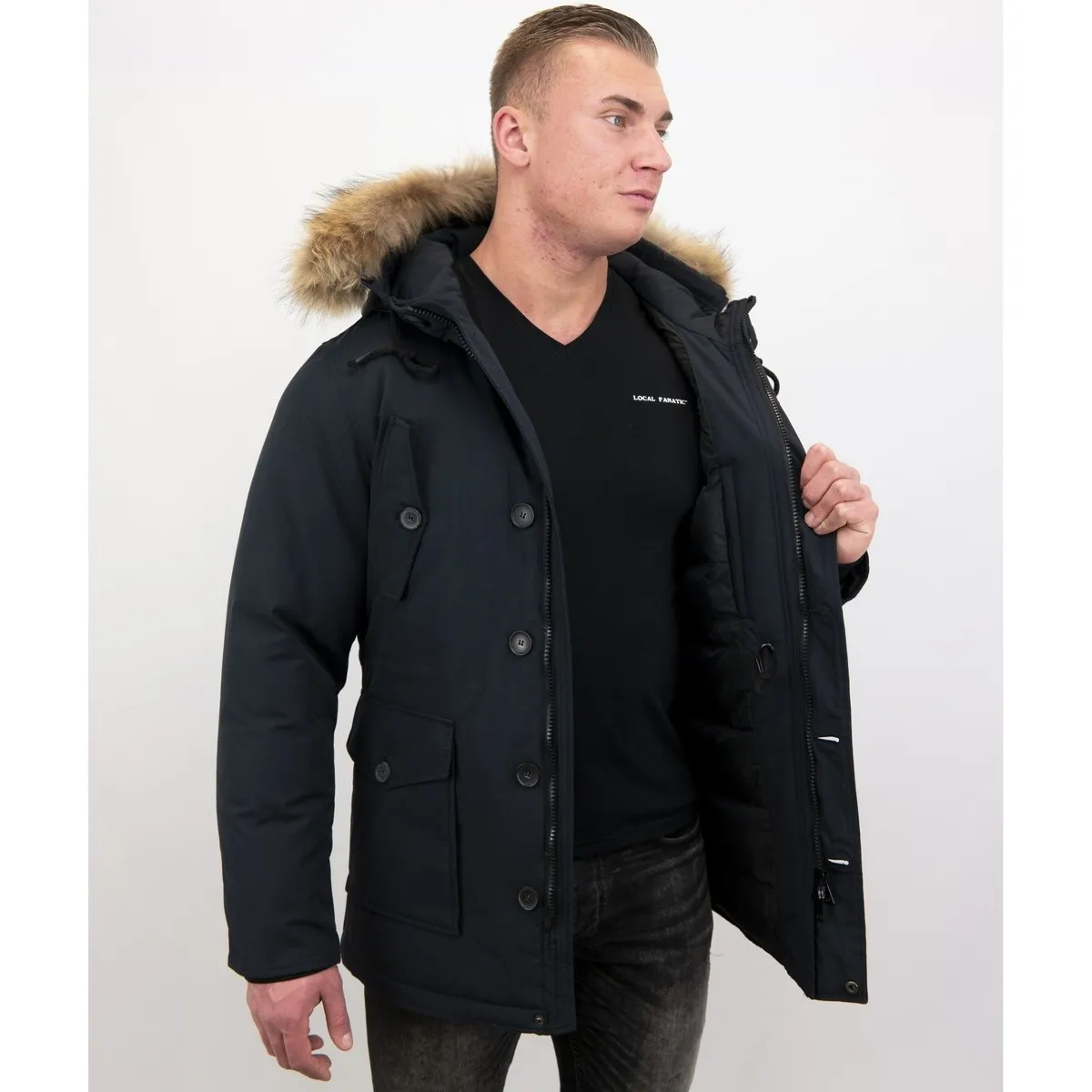 Parka Larga De Invierno Para Man